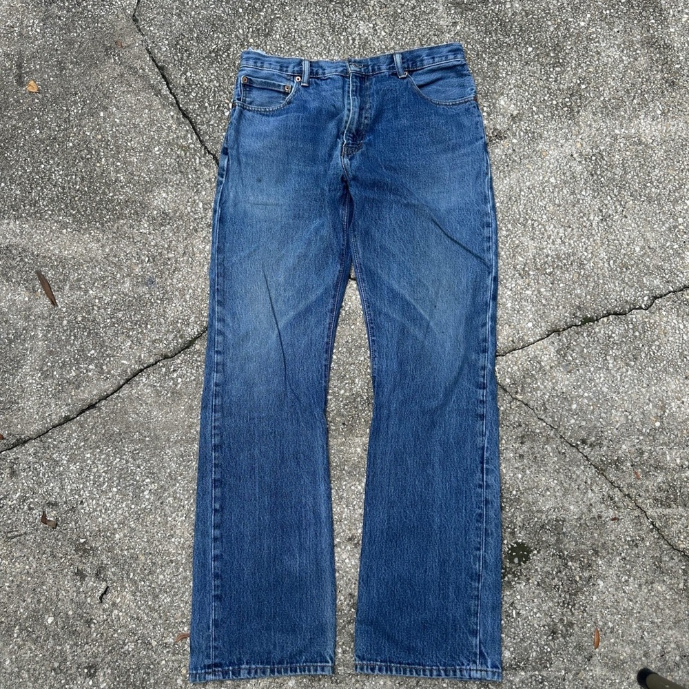 Levis 517 Mens Bootcut Jeans 34x34 Medium Wash Blue Denim Flare Pants